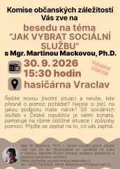 Beseda "JAK VYBRAT SOCIÁLNÍ SLUŽBU" s Mgr. Martinou Mackovou, Ph.D.