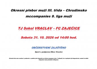 Fotbalový zápas muži 31.10.2026