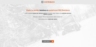 ČEZ Distribuce - poruchy, odstávky