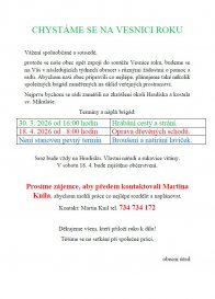 Pozvánka na brigády ke zkrášlení obce