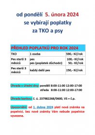 Výběr poplatků na rok 2024