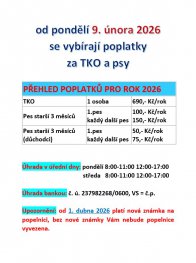 Výběr místních poplatků 2026