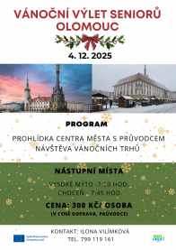 Vánoční výlet pro seniory Olomouc