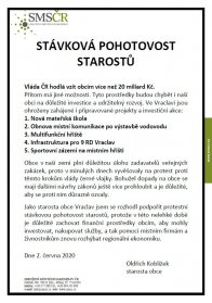 Stávková pohotovost starostů