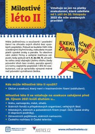 Milostivé léto 2022 - oddlužovací akce