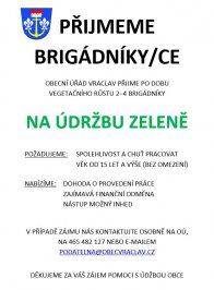 Přijmeme brigádníky na údržbu zeleně
