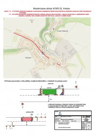 Dopravní opatření k 1. etapě Modernizace silnice III/30523 Vraclav
