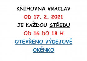 Knihovna - výdejové okénko od 17.2.2021